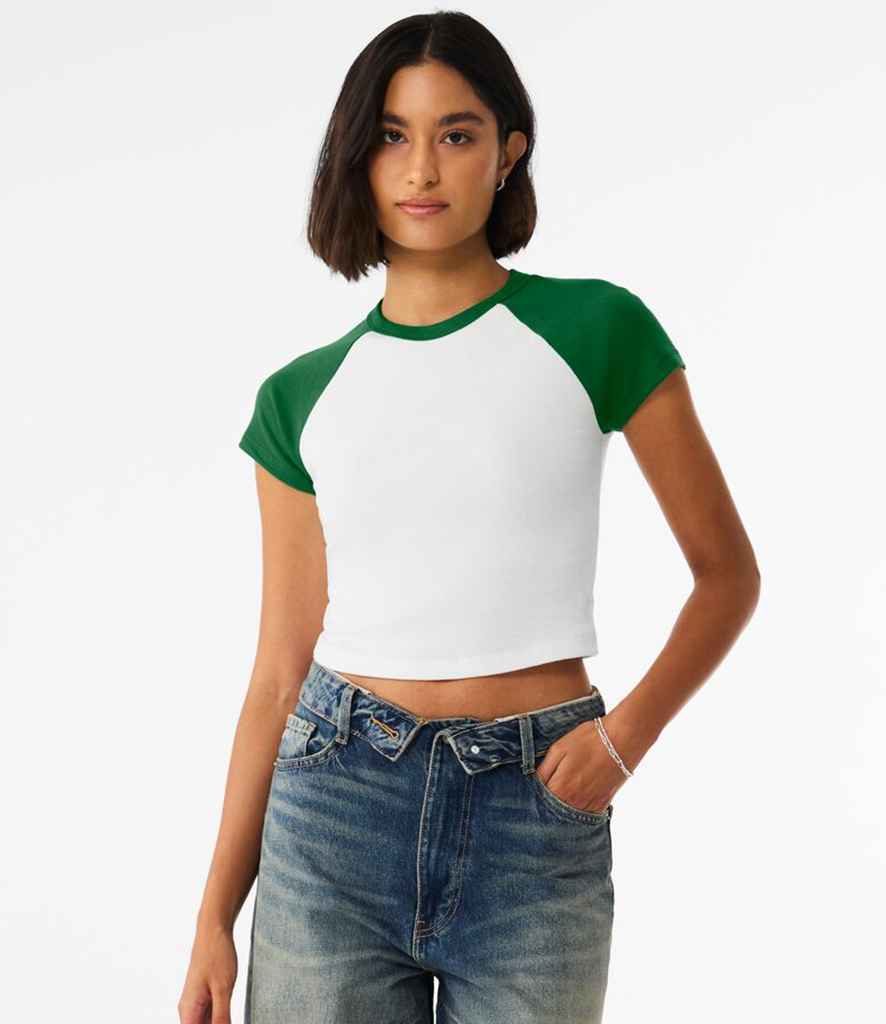 Bella Ladies Micro Rib Raglan Baby T-Shirt