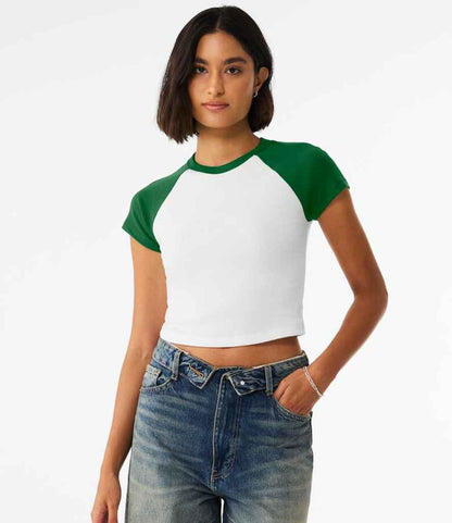 Bella Ladies Micro Rib Raglan Baby T-Shirt