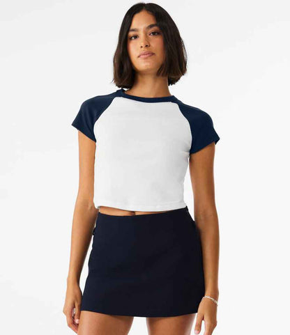 Bella Ladies Micro Rib Raglan Baby T-Shirt