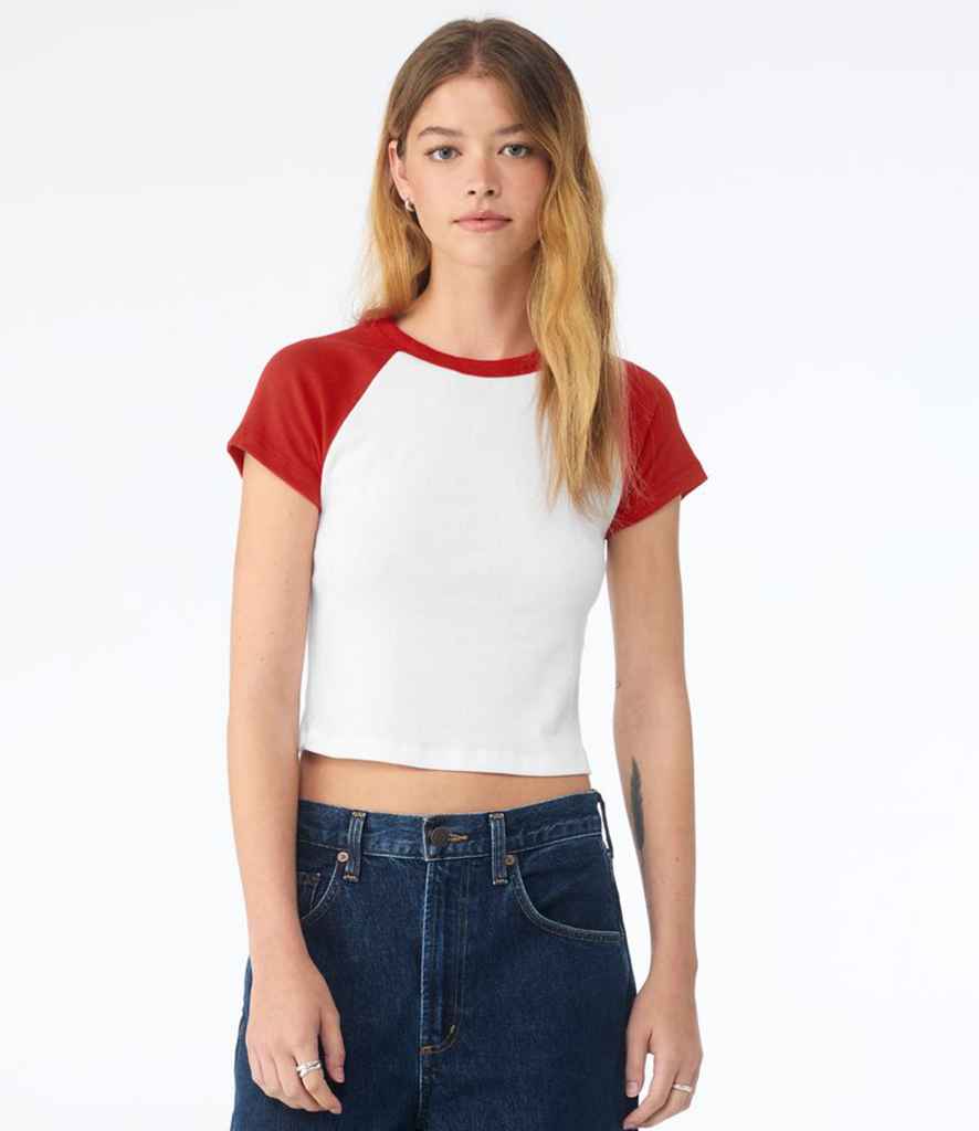 Bella Ladies Micro Rib Raglan Baby T-Shirt