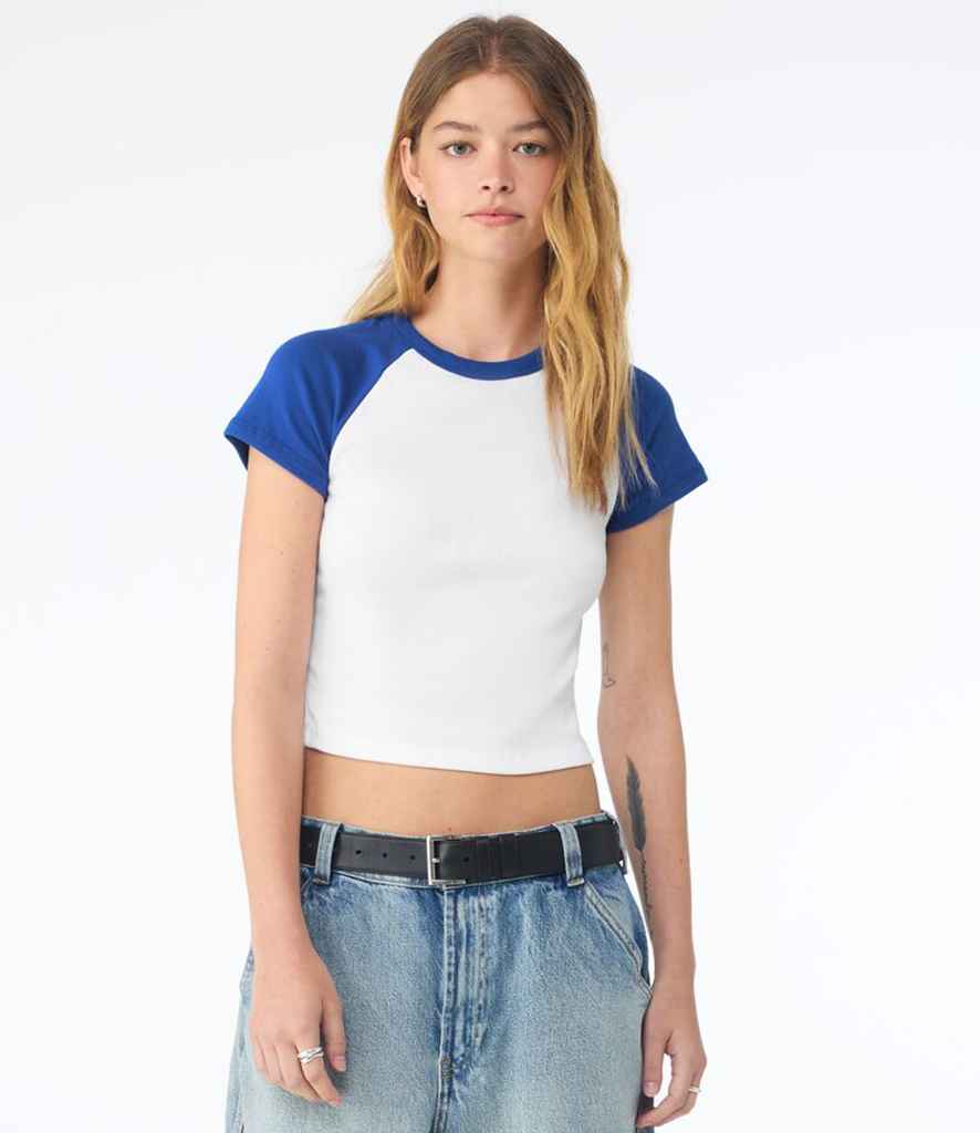 Bella Ladies Micro Rib Raglan Baby T-Shirt