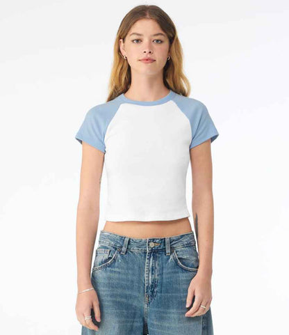 Bella Ladies Micro Rib Raglan Baby T-Shirt