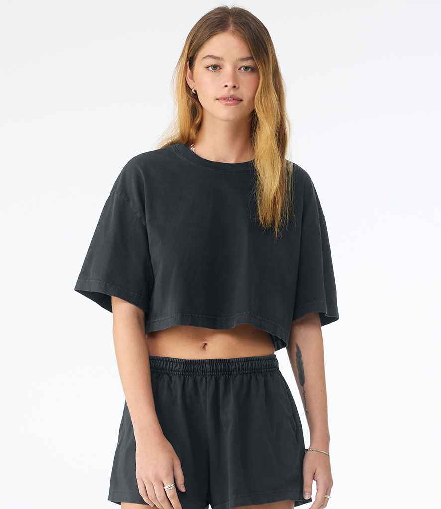 Bella Ladies Heavyweight Washed Cropped T-Shirt