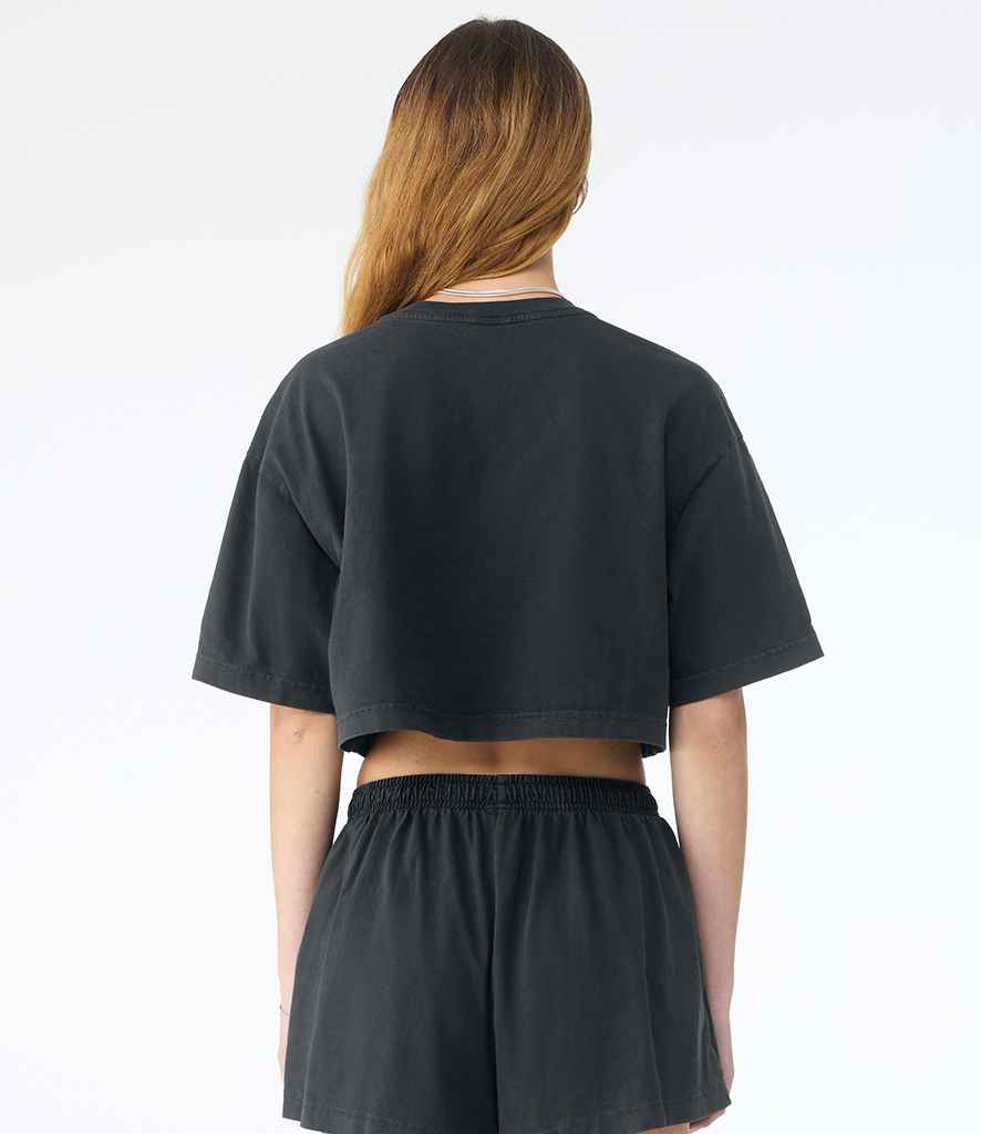 Bella Ladies Heavyweight Washed Cropped T-Shirt