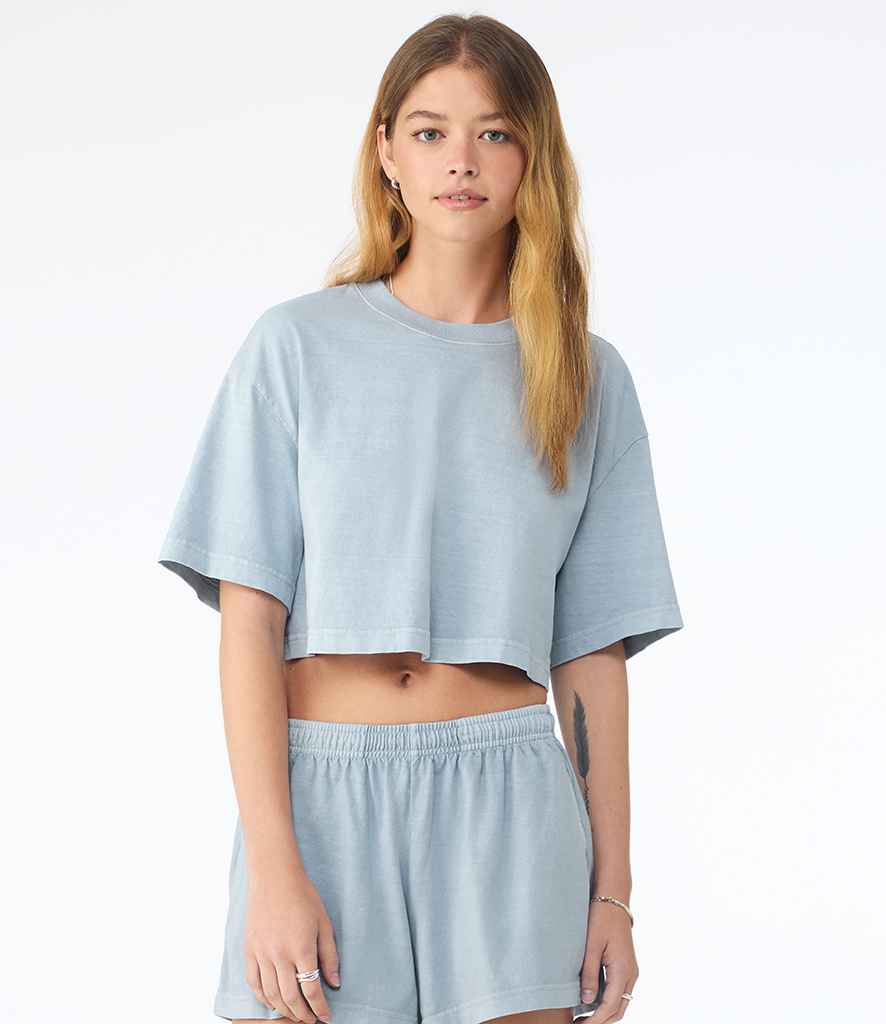 Bella Ladies Heavyweight Washed Cropped T-Shirt