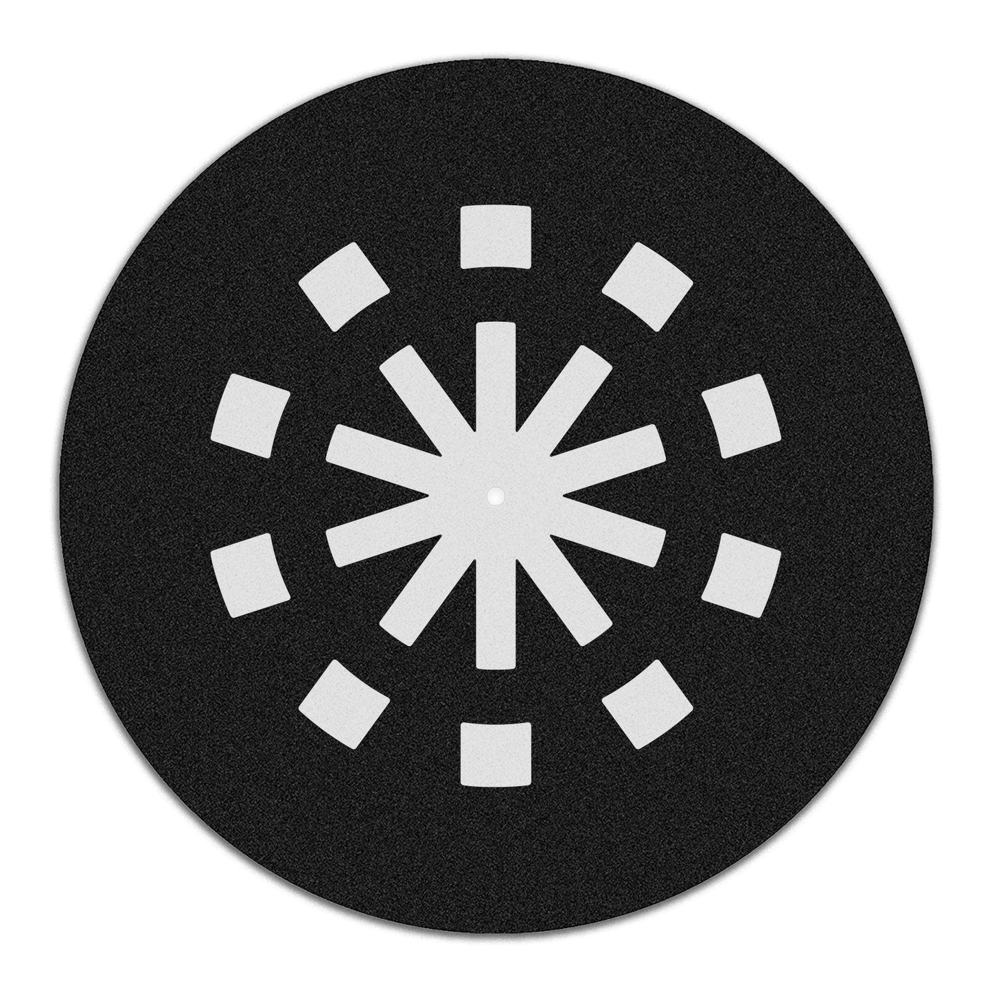 Black Vinyl Record Branded Slipmat