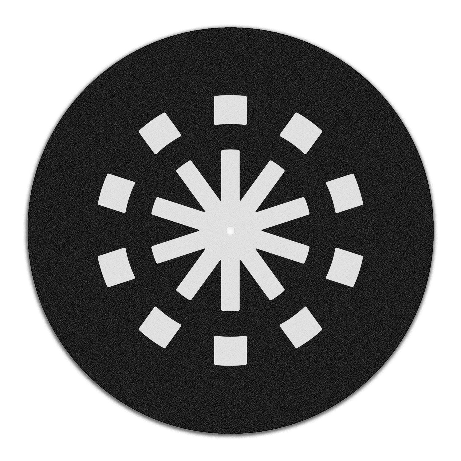 Black Vinyl Record Branded Slipmat