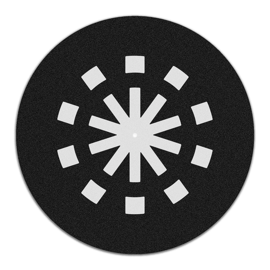 Black Vinyl Record Branded Slipmat