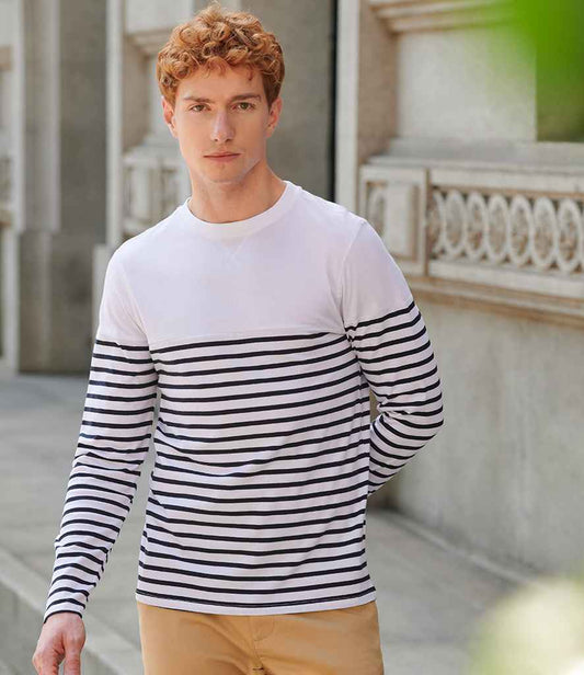 Front Row Unisex Long Sleeve Breton Striped T-Shirt