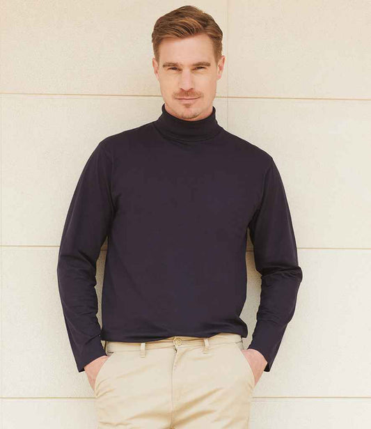Henbury Long Sleeve Roll Neck Top