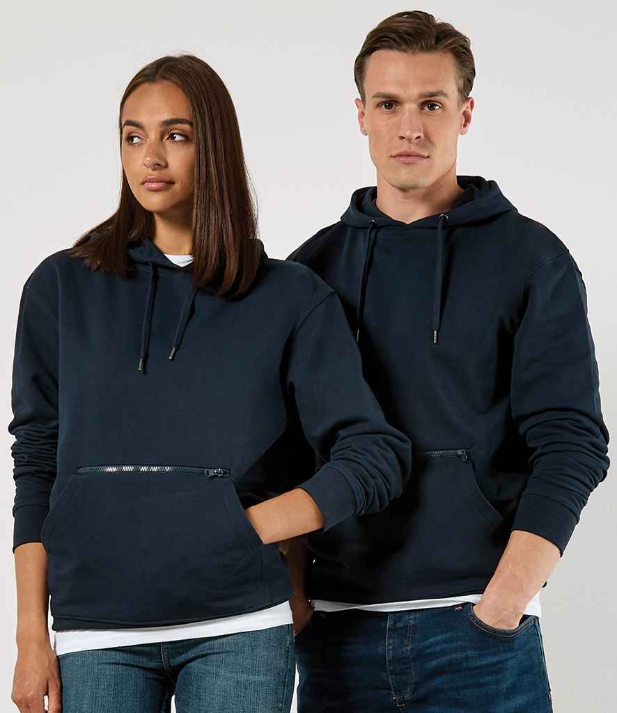 Kustom Kit Regular Fit Piqué Zipped Pocket Hoodie