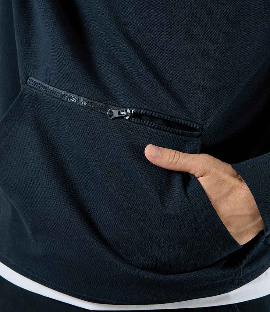 Kustom Kit Regular Fit Piqué Zipped Pocket Hoodie