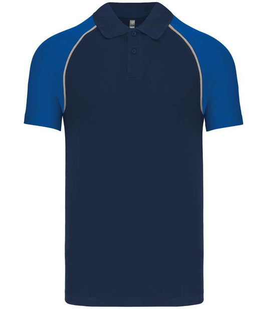 Kariban Baseball Cotton Piqué Polo Shirt