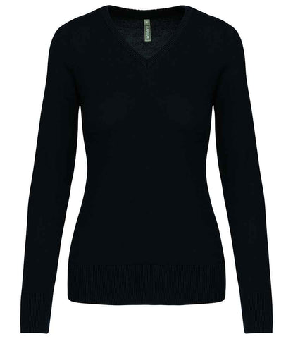 Kariban Ladies Cotton Acrylic V Neck Sweater