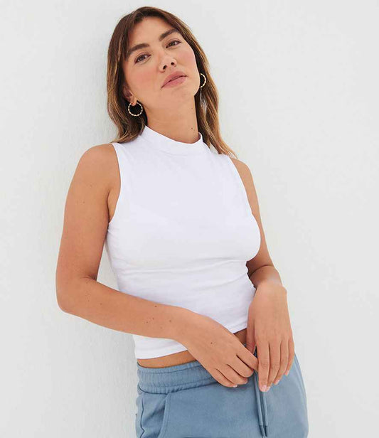 SF Clothing Ladies High Neck Crop Vest