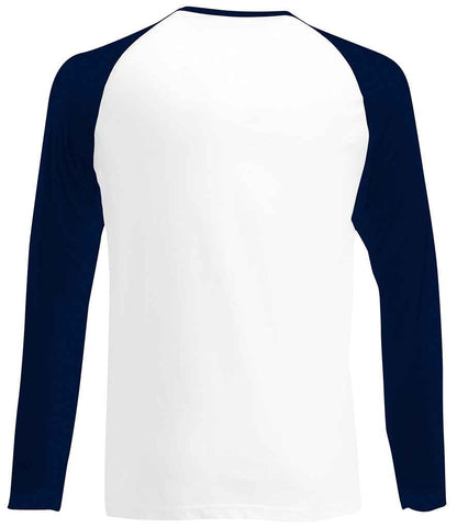 Fruit of the Loom Contrast Long Sleeve Baseball T-Shirt