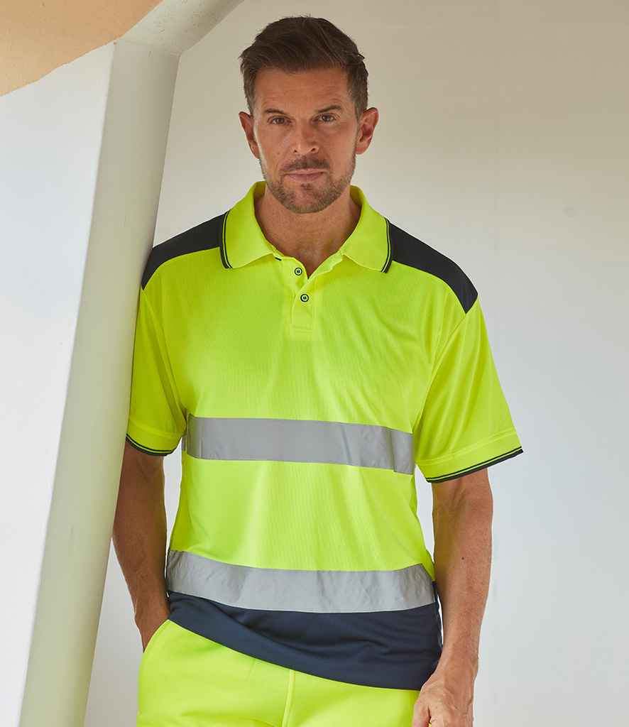 Yoko Two Tone Short Sleeve Polo Shirt