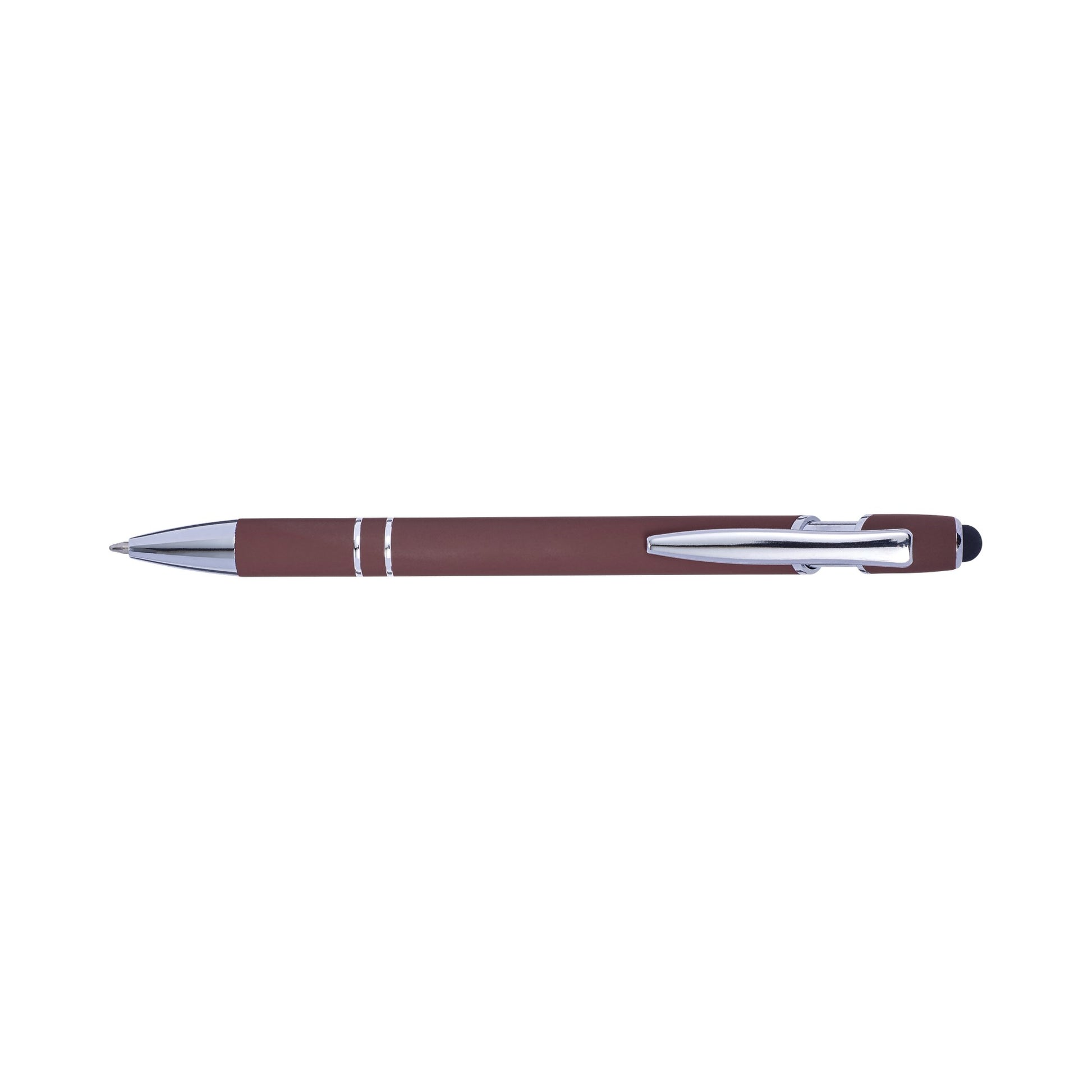 Ballpen with rubber finish
