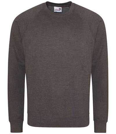 AWDis Academy Senior Raglan Sweatshirt - Charcoal