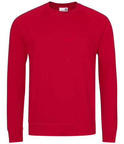 AWDis Academy Senior Raglan Sweatshirt - Red