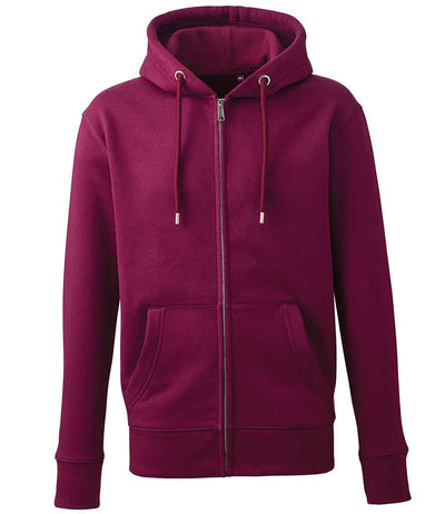 Anthem Organic Full Zip Hoodie - Burgundy