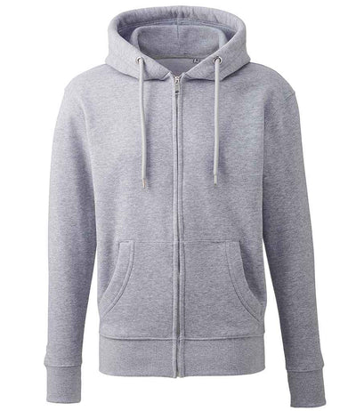 Anthem Organic Full Zip Hoodie - Grey Marl