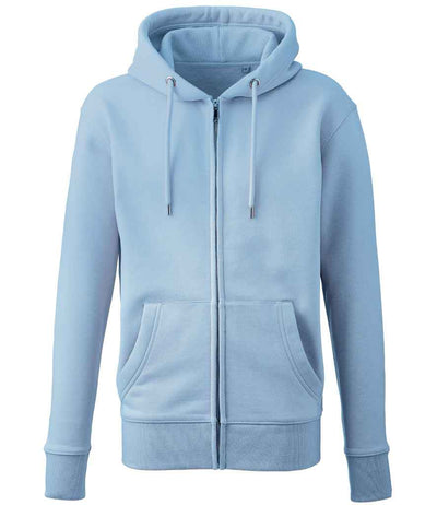Anthem Organic Full Zip Hoodie - Light Blue