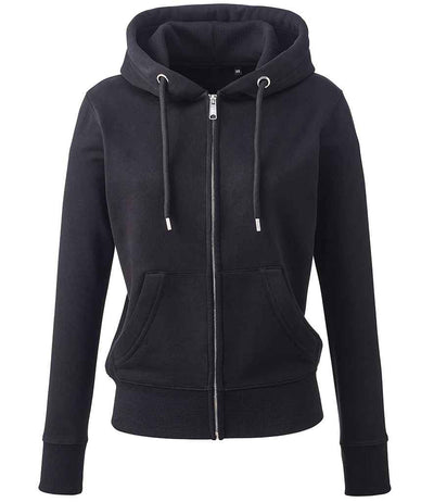Anthem Ladies Organic Full Zip Hoodie - Black