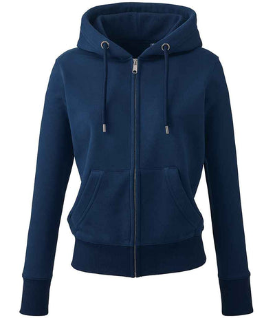 Anthem Ladies Organic Full Zip Hoodie - Navy