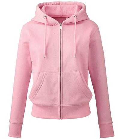 Anthem Ladies Organic Full Zip Hoodie - Pink