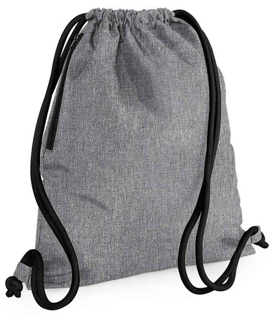 BagBase Icon Gymsac - Grey Marl/Black