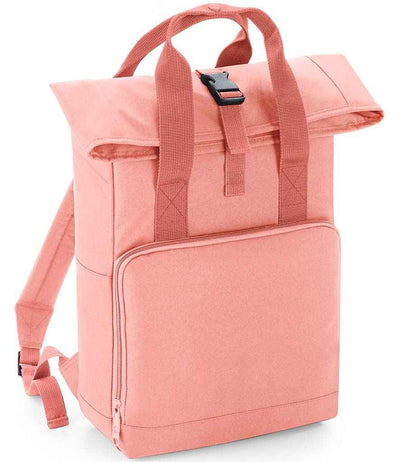 BagBase Recycled Twin Handle Roll-Top Backpack - Blush Pink