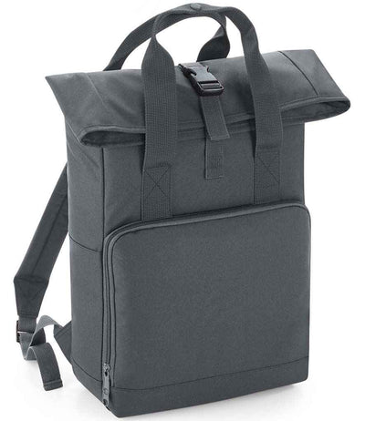 BagBase Recycled Twin Handle Roll-Top Backpack - Graphite Grey