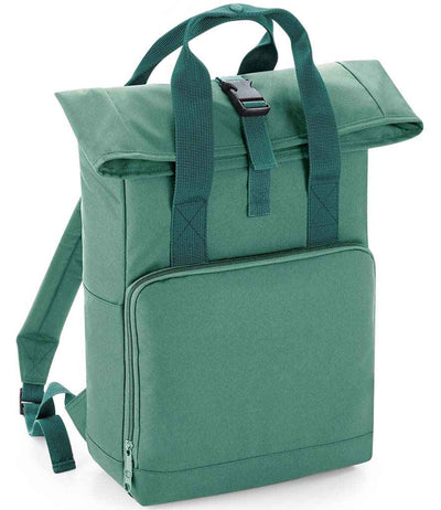 BagBase Recycled Twin Handle Roll-Top Backpack - Sage Green