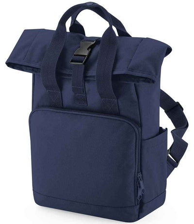 BagBase Recycled Mini Twin Handle Roll-Top Backpack - Navy Dusk