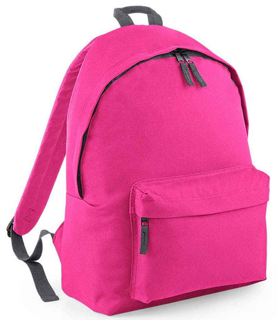 BagBase Original Fashion Backpack - Fuchsia/Graphite Grey