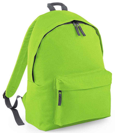 BagBase Original Fashion Backpack - Lime Green/Graphite Grey