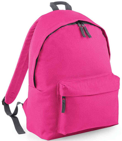 BagBase Kids Fashion Backpack - Fuchsia/Graphite Grey