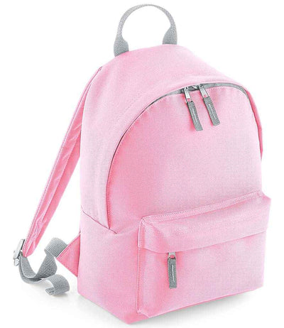 BagBase Mini Fashion Backpack - Classic Pink/Light Grey