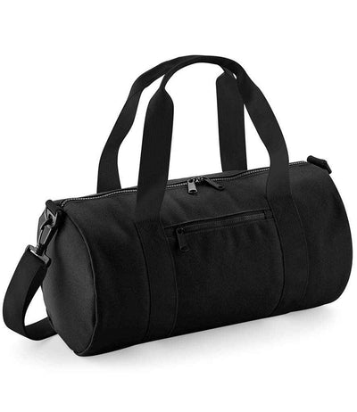 BagBase Mini Barrel Bag - Black/Black