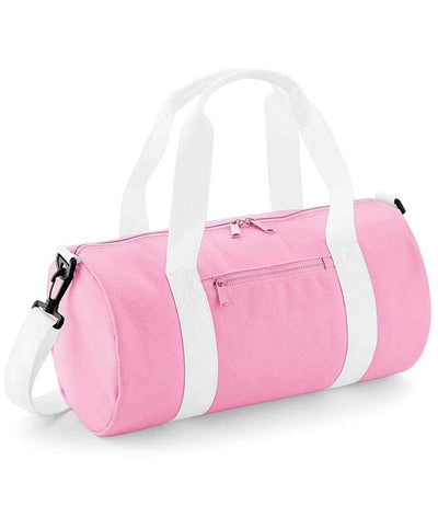 BagBase Mini Barrel Bag - Classic Pink/White