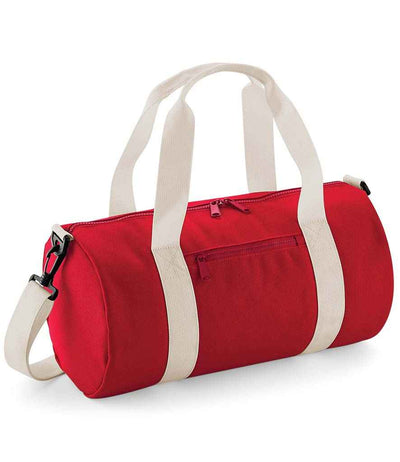 BagBase Mini Barrel Bag - Classic Red/Off White