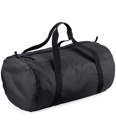 BagBase Packaway Barrel Bag - Black/Black