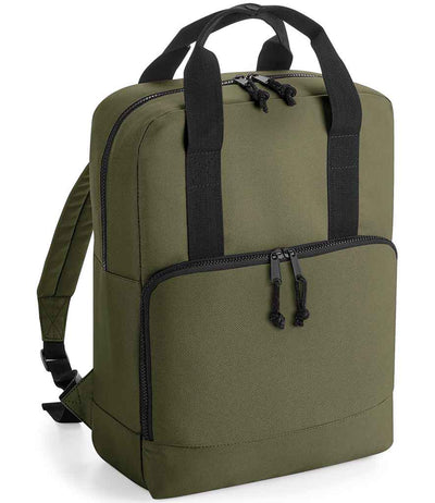 BagBase Recycled Twin Handle Cooler Backpack - Military Green