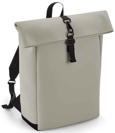 BagBase Matte PU Roll-Top Backpack - Clay
