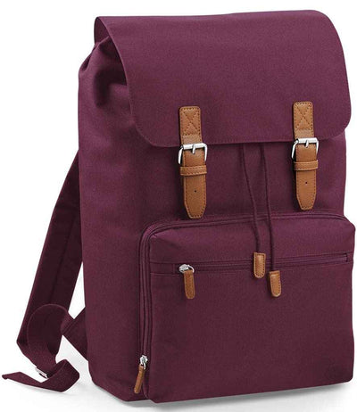 BagBase Vintage Laptop Backpack - Burgundy