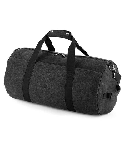 BagBase Vintage Canvas Barrel Bag - Vintage Black