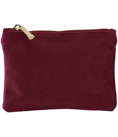 BagBase Velvet Accessory Pouch - Ruby Red