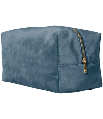BagBase Velvet Toiletry/Accessory Case - Blue Topaz