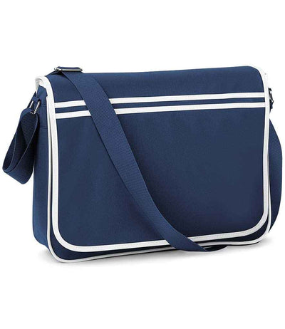 BagBase Retro Messenger Bag - French Navy/White